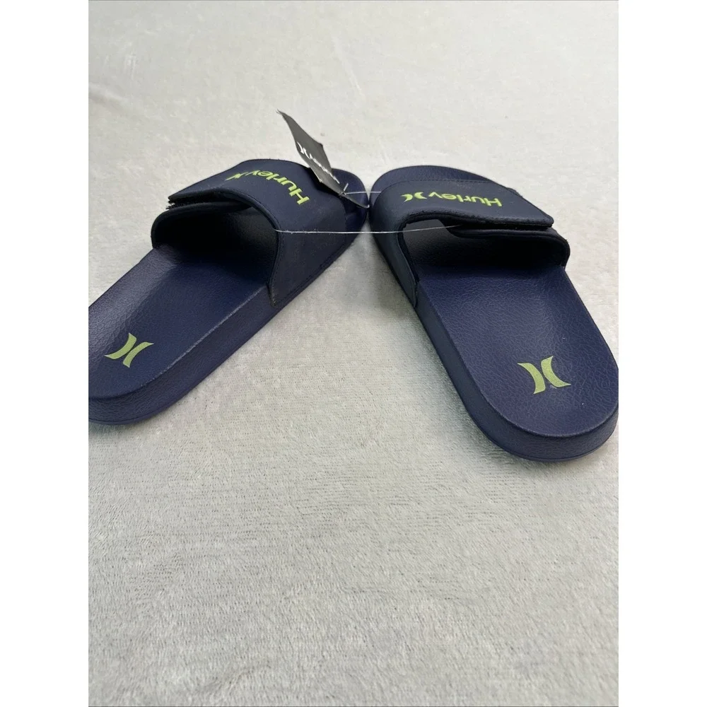Hurley Kids Navy‎ Blue Slide Sandals with Logo Size 5